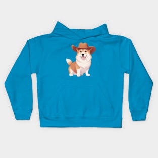 Cowboy Corgi Kids Hoodie